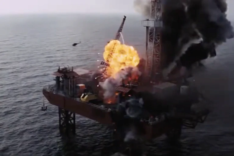 Explosion d'une plate-forme pétrolière