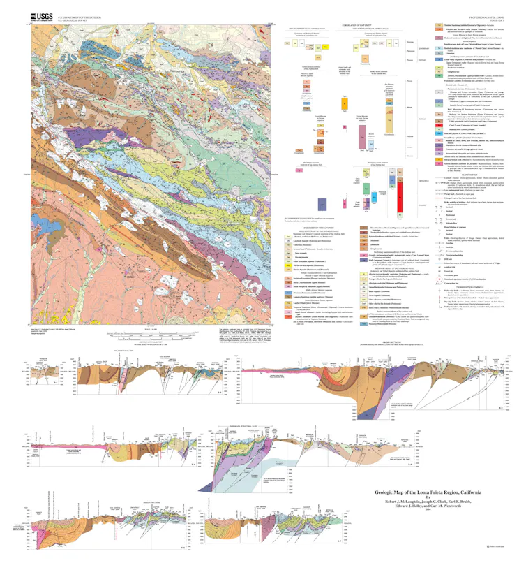 carte géologique et légendes