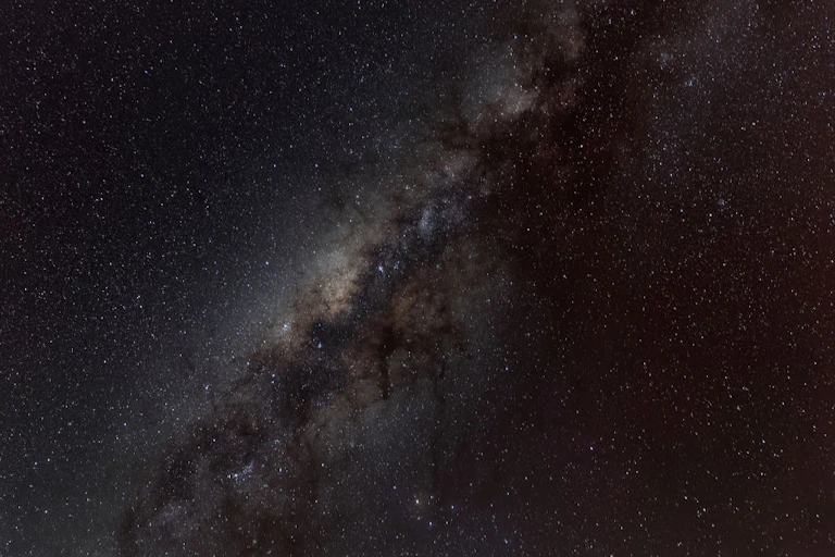 The night sky filled with stars