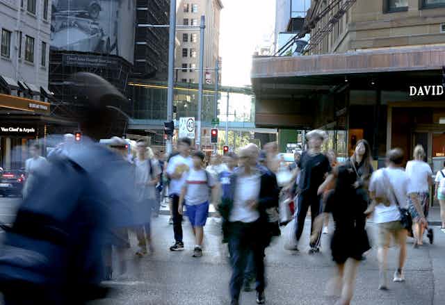 Pedestrians in the Sydney CBD.