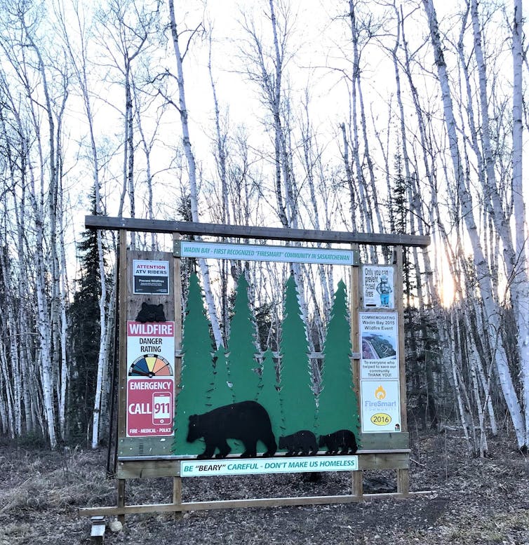 Sign marking entrance to Wadin Bay