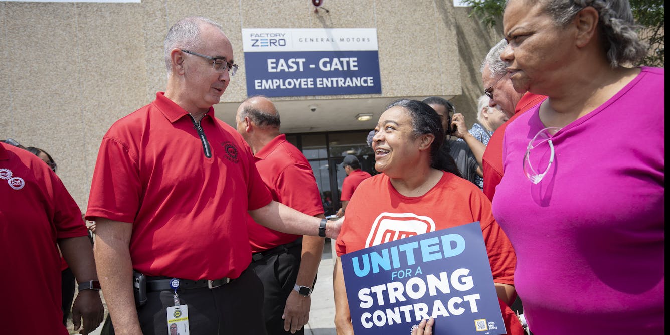 US autoworkers may wage a historic strike against Detroit’s 3 biggest automakers − with wages at EV battery plants a key roadblock to agreement