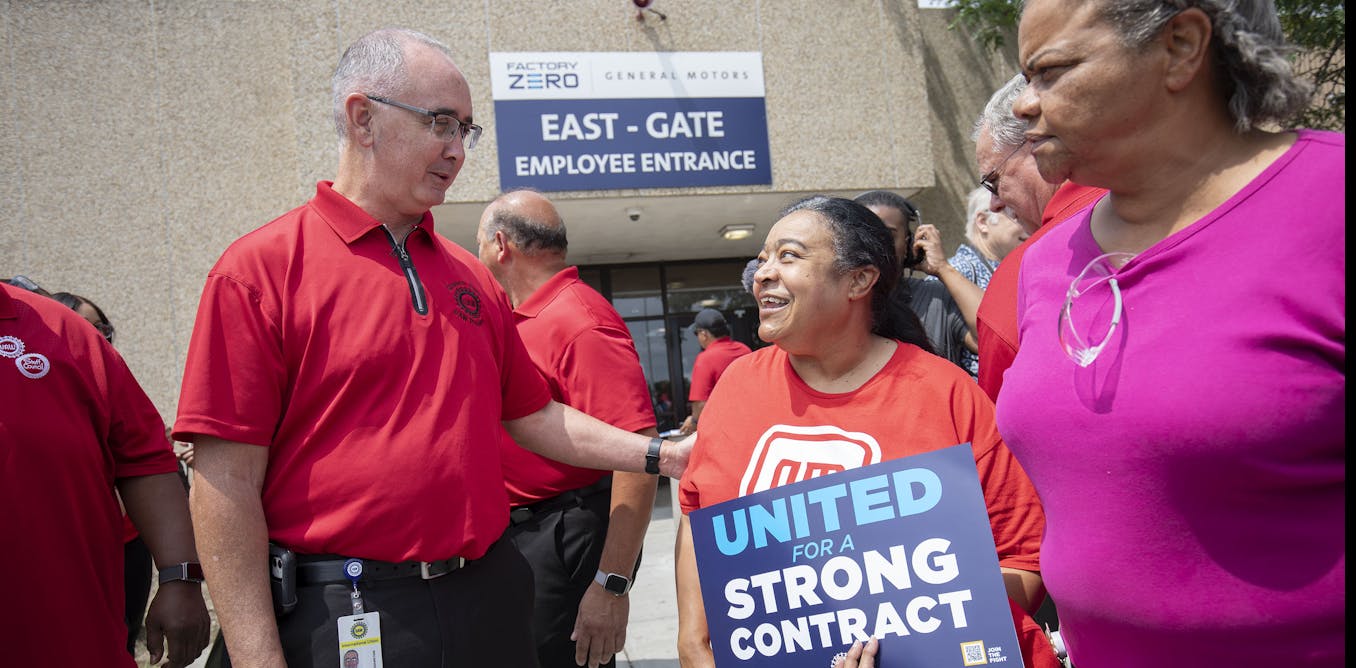 US autoworkers may wage a historic strike against Detroit’s 3 biggest automakers − with wages at EV battery plants a key roadblock to agreement
