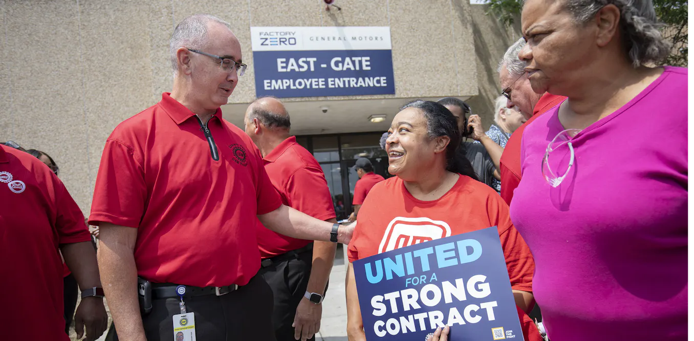 US autoworkers may wage a historic strike against Detroit’s 3 biggest automakers − with wages at EV battery plants a key roadblock to agreement US autoworkers may wage a historic strike against Detroit’s 3 biggest automakers − with wages at EV battery plants a key roadblock to agreement