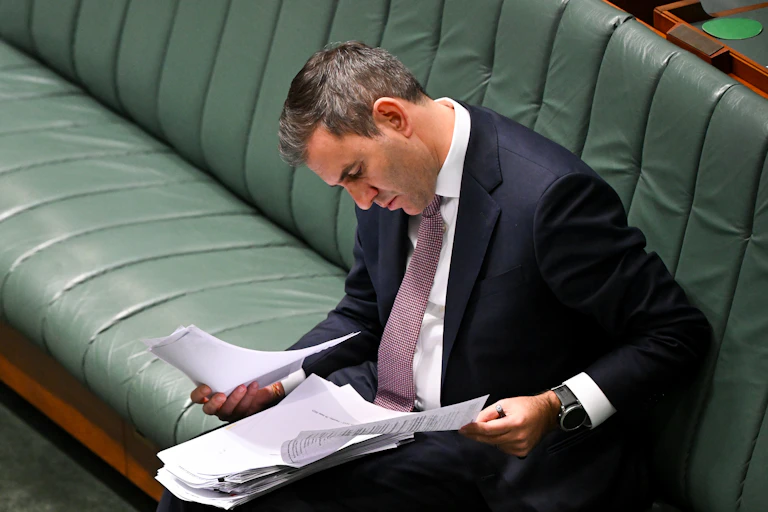 Australia's Treasurer Jim Chalmers in parliament.