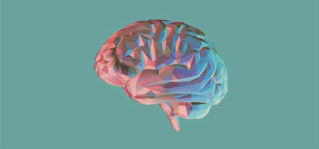 An illustration of a brain on a green background.