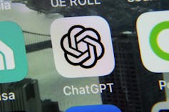 ChatGPT app icon on a phone screen