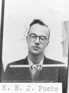 Head and shoulder portrait of a man, labeled 'K.E.J. Fuchs'