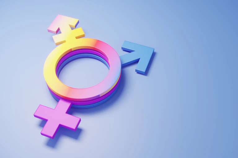 Illustration of transgender symbol