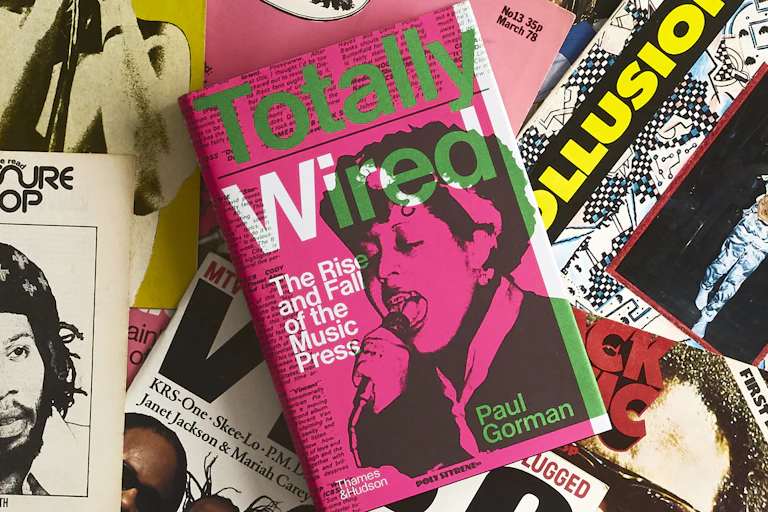The bright pink cover of Totally Wired