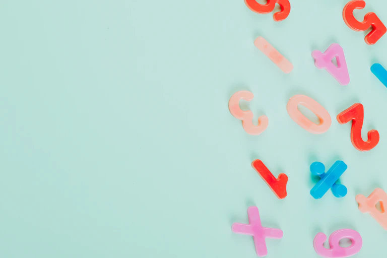 Magnetic numbers and mathematical symbols.