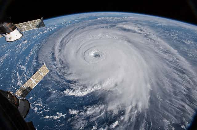 Hurricane Florence from international space station
