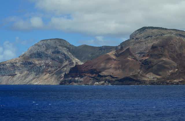 A view of Ascension Island from the sea.