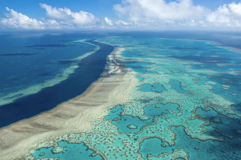 barrier reef from above