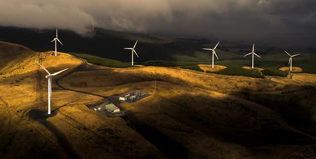 Wind farm in New Zealand