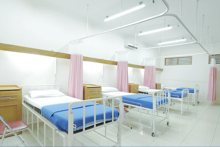 Beds in a row