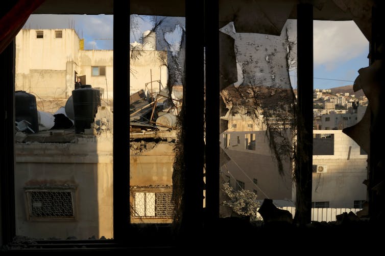 A view of a Palestinian home destroyed by Israeli security forces during a raid on Jenin refugee camp on near the West Bank city of Nablus in March.