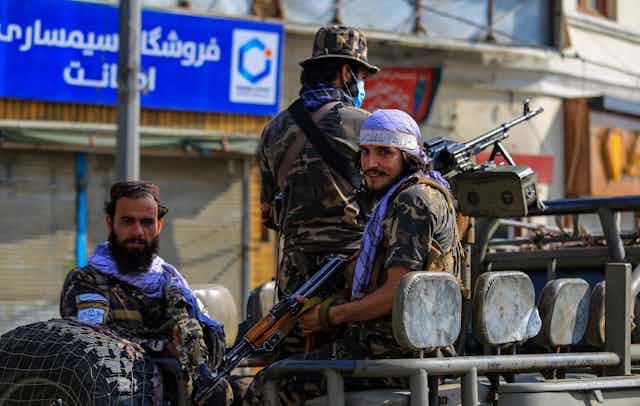 A heavily armed Taliban patrol in Kabul, August 2023.