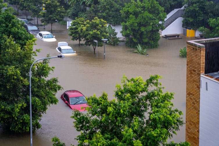 inondation dans la rue