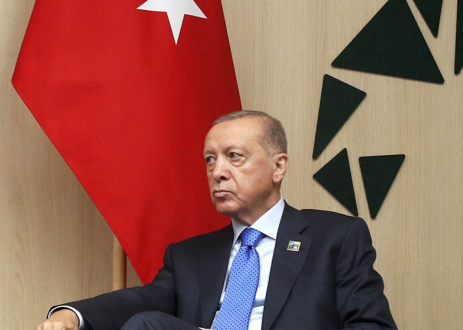 President Erdogan looking pensive
