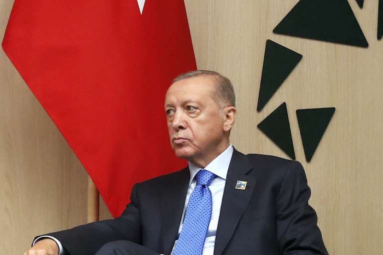 President Erdogan looking pensive