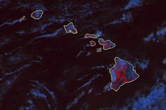 Map showing extent and distribution of wild fires in Hawaii