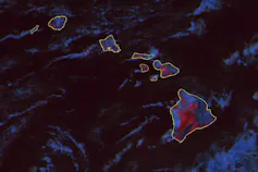 Map showing extent and distribution of wild fires in Hawaii
