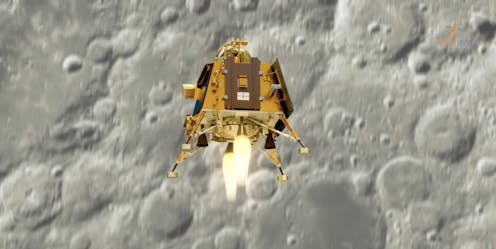 The Vikram lander should carry the rover to the lunar surface.