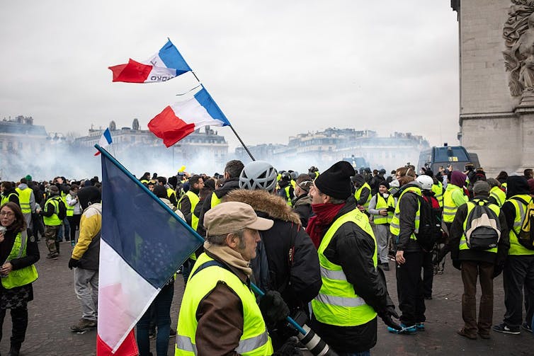 Yellow vests’ protest in Paris in January 2019