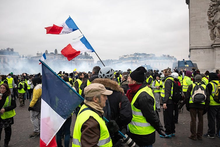 Yellow vests’ protest in Paris in January 2019