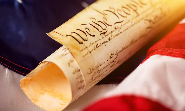 A vintage reproduction of the US Constitution