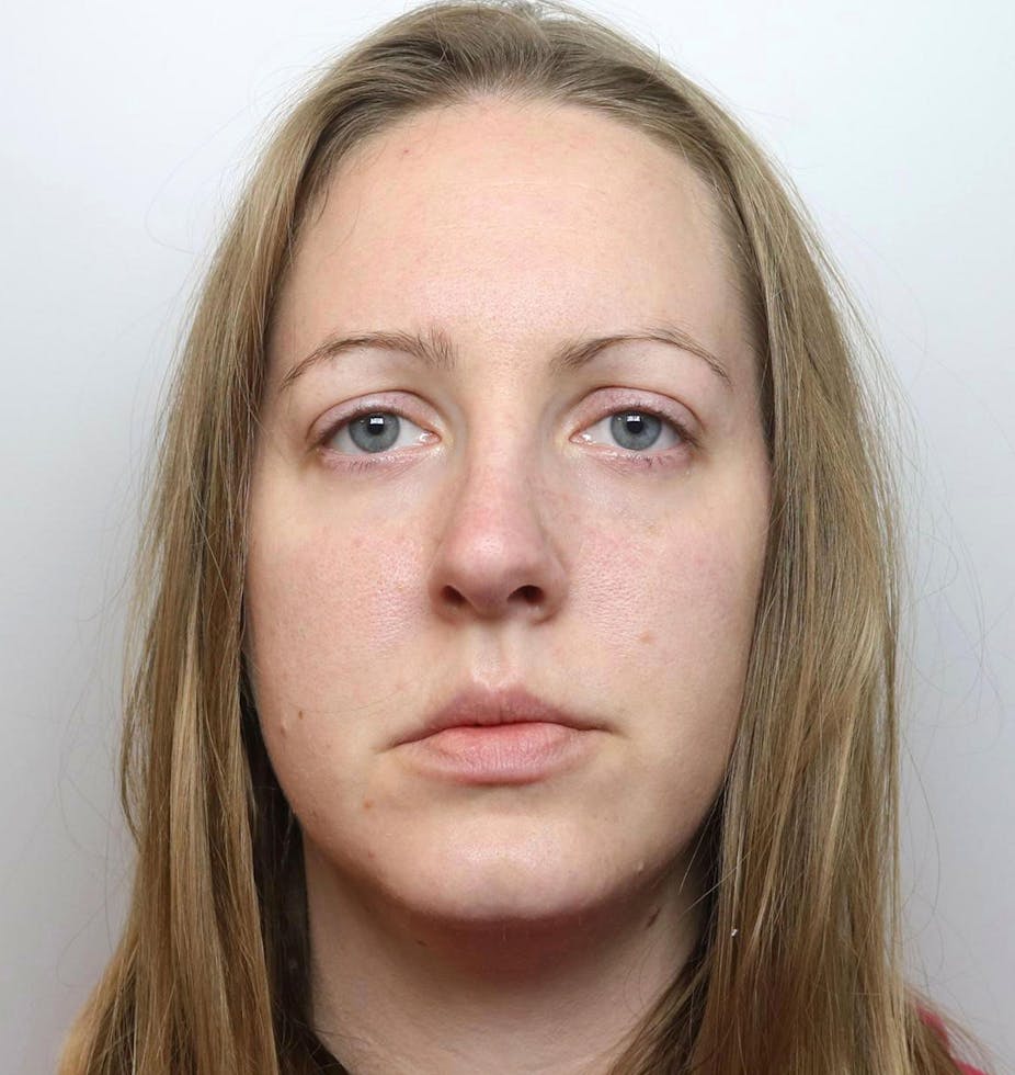 Lucy Letby's mugshot.