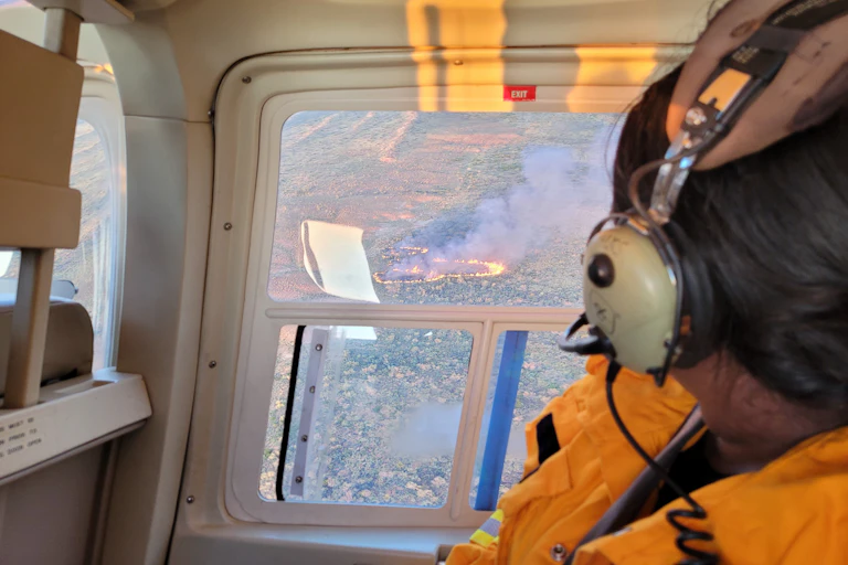 aerial burning arid lands