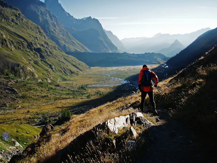 La descente du col de la Seigne (Savoie)
