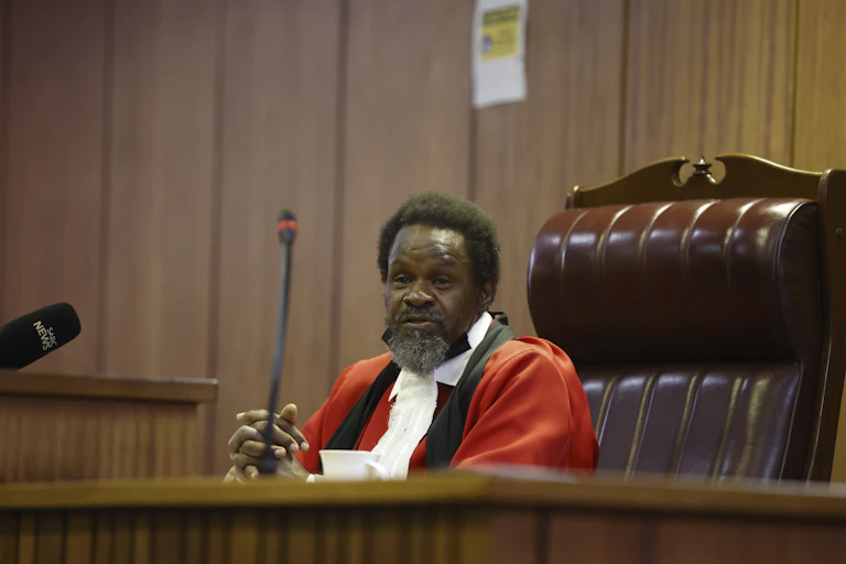 A judge sitting during court proceedings.