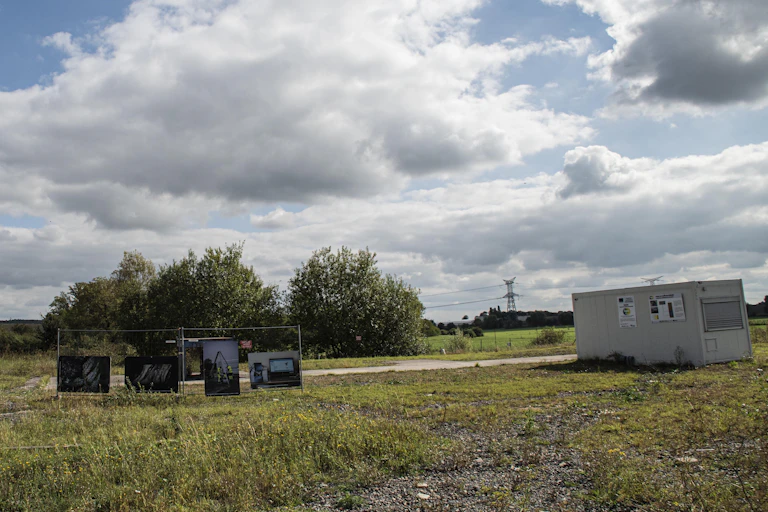 Site de Folschviller où ont débuté les travaux de forage à l'origine de la découverte du gisement d'hydrogène
