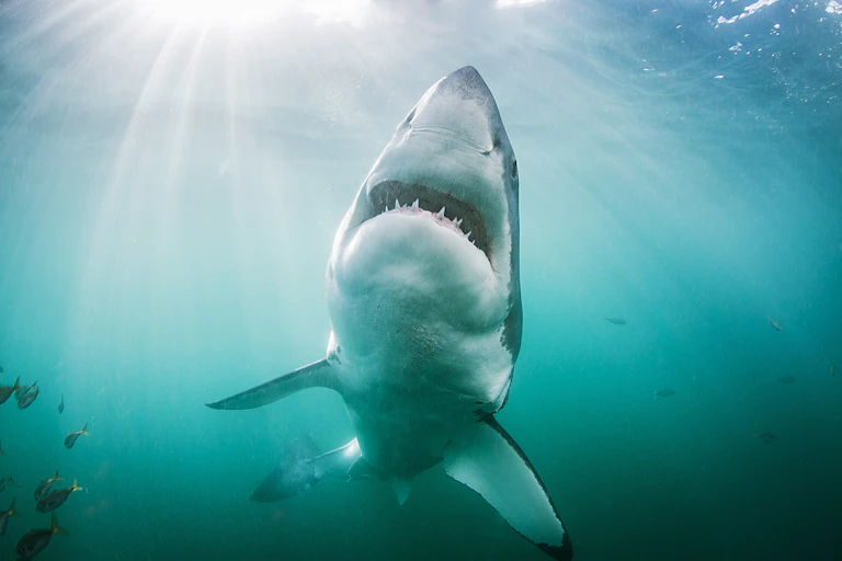 Shark swimming under water
