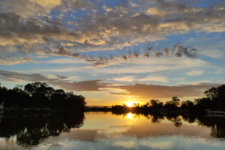 Sunrise over the Murray on Latji Latji Country.