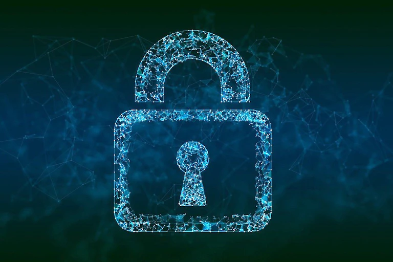 Illustration d’un cadenas sur des données