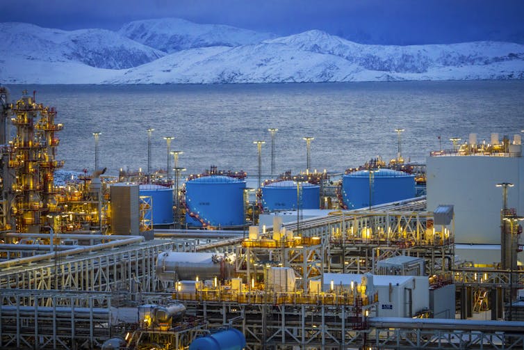 Norwegian gas terminal at Melkoya