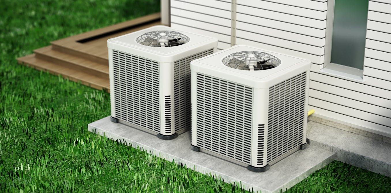 air conditioner coils on a heat pump