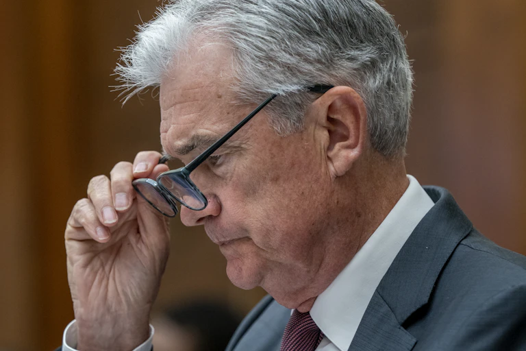 Jay Powell looking worried