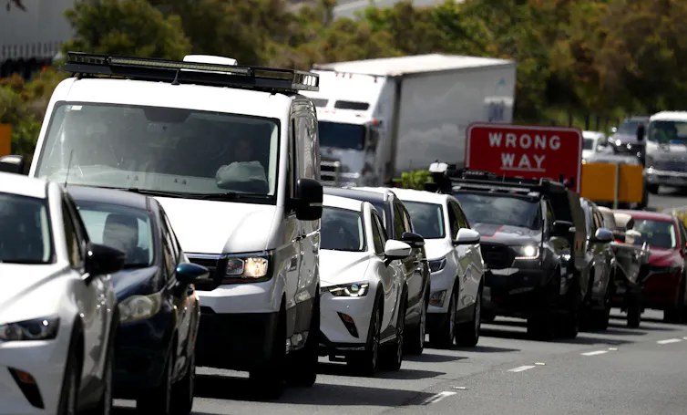 Heavy traffic on a highway