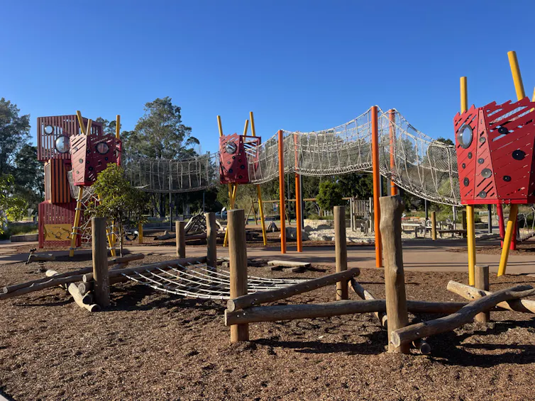 The climbing equipment at Boongaree park.