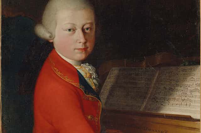 Retrato de Wolfgang Amadeus Mozart a la edad de 13.