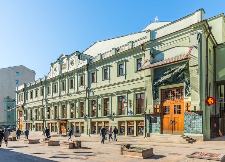 Green industrial building of the Moscow Art theatre.