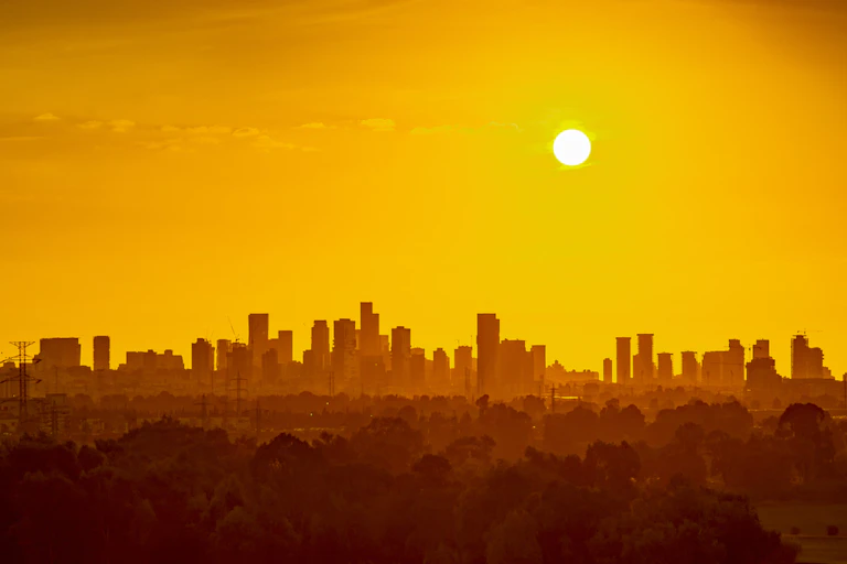 heat wave over a city