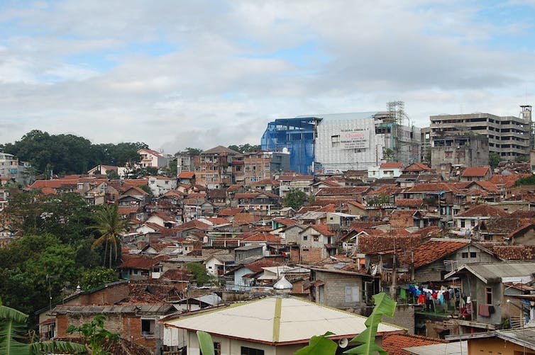 Urban slum in Bandung