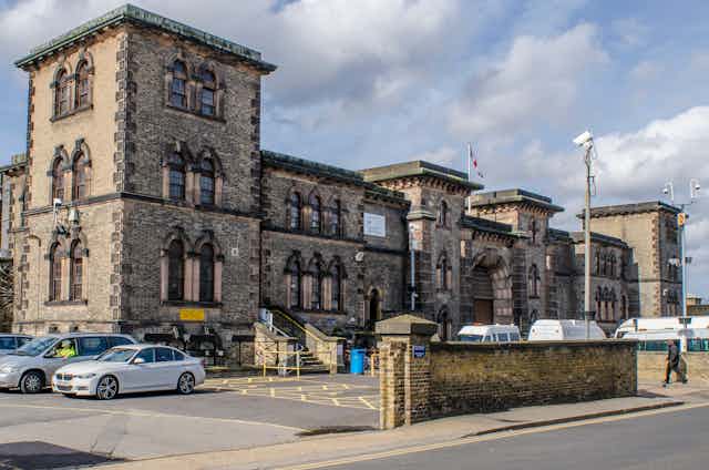 Exterior of HMP Wandsworth, a large Victorian prison
