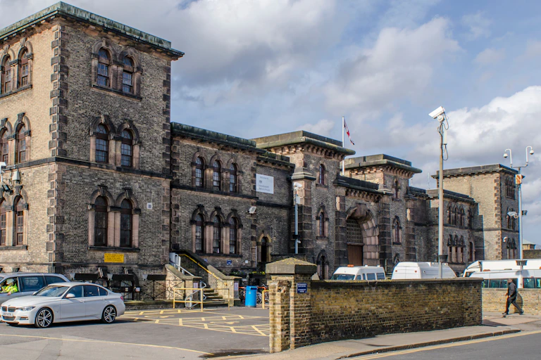 Exterior of HMP Wandsworth, a large Victorian prison